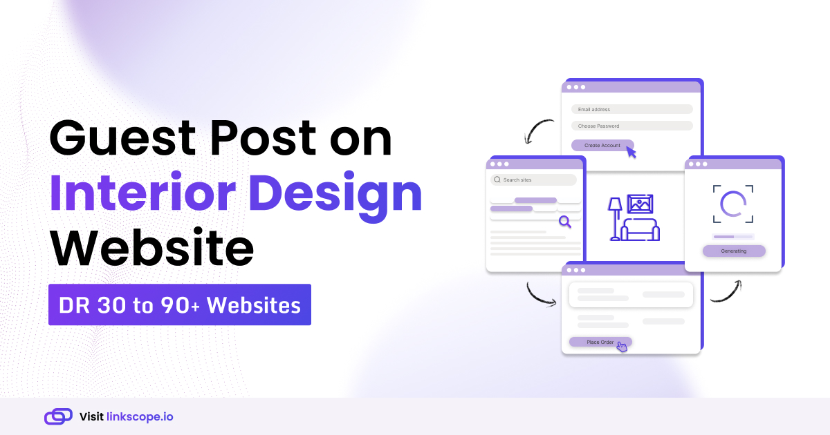 Buy Interior Design Guest Posts | Linkscope