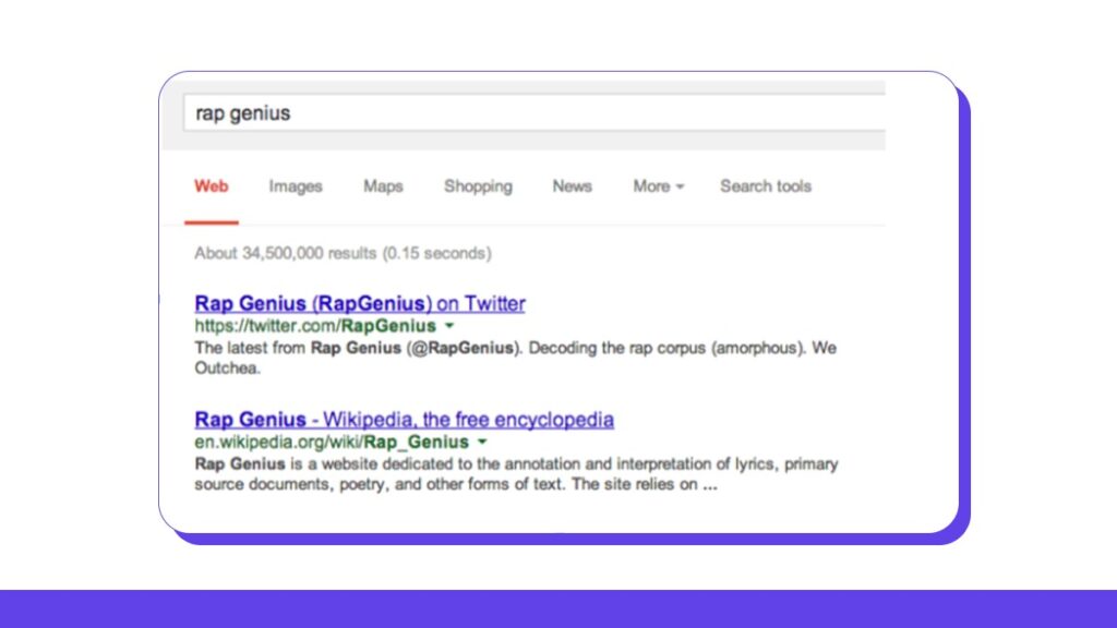 Rap Genius manual penalty 