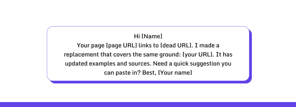 Broken Link Outreach Templates Value First