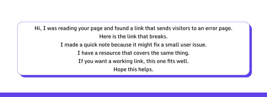 Value First Template For Broken Link Building