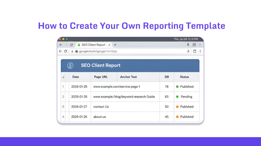 How to create own reporting template