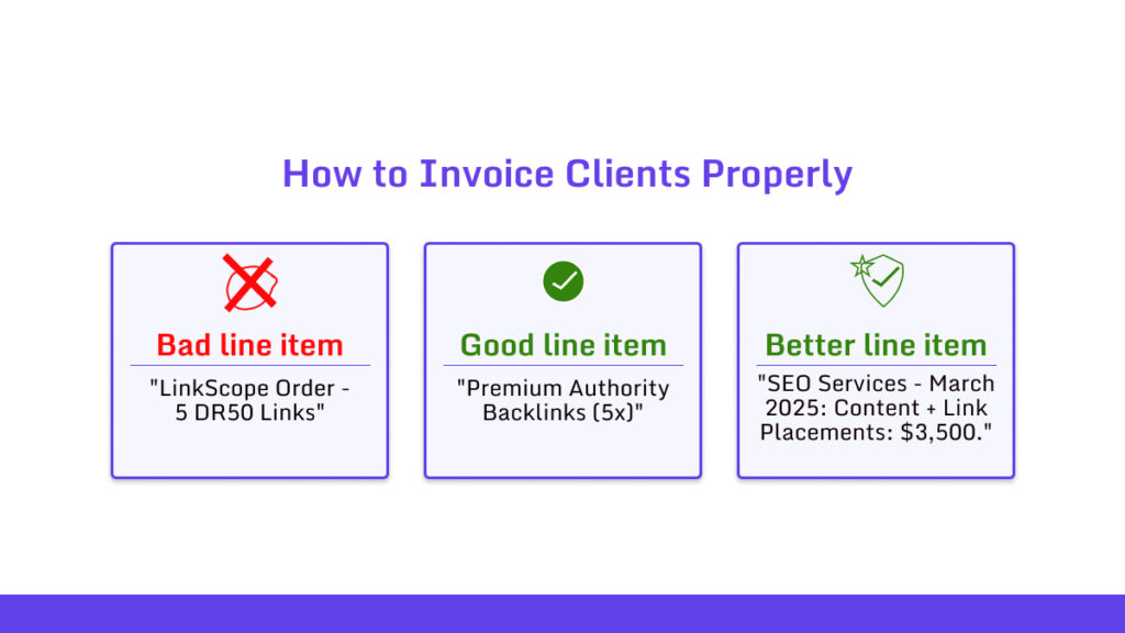 Link Building Invoice