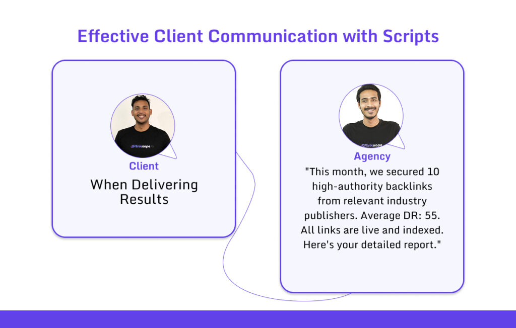 White Label Link Building Effective client communication script