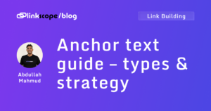 Anchor text guide – types & strategy