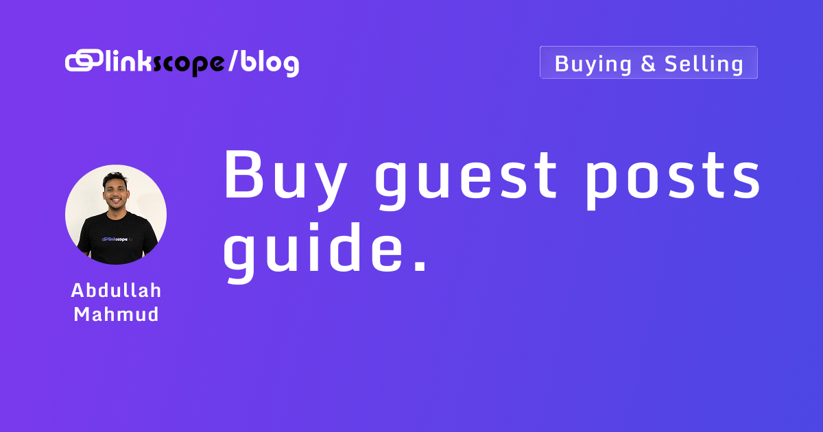 Buy guest posts guide