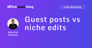Guest posts vs niche edits