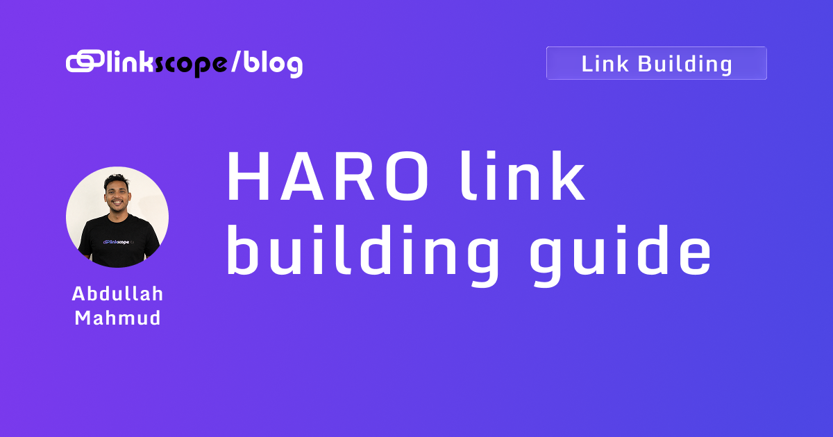 HARO link building guide
