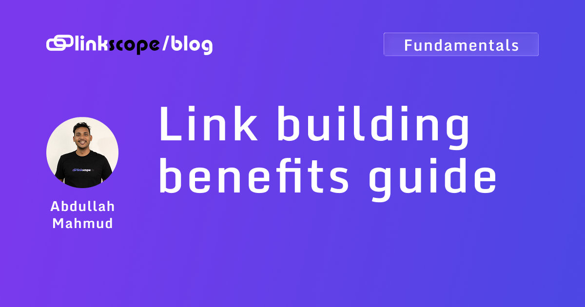 Link building benefits guide