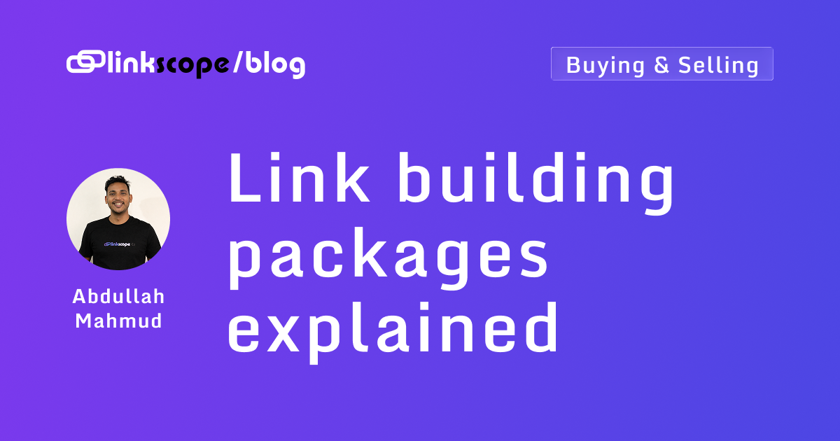Link building packages explained