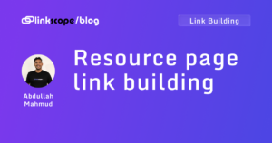 Resource page link building