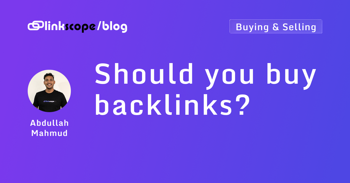 Should You Buy Backlinks?