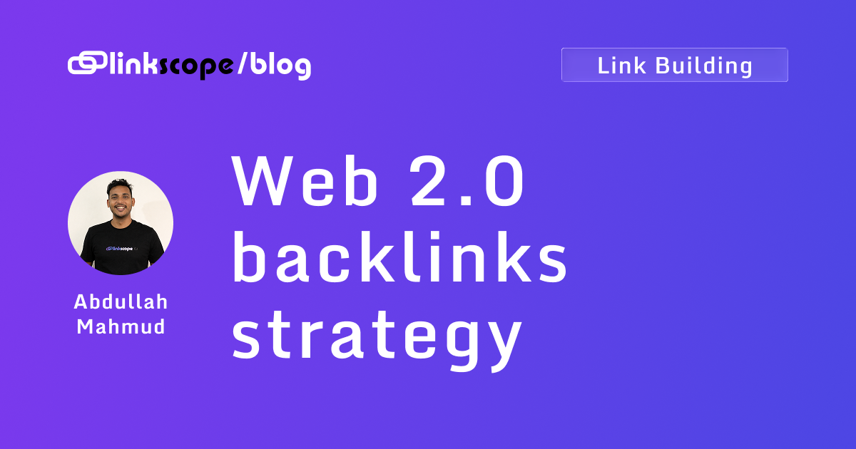 Web 2.0 backlinks strategy