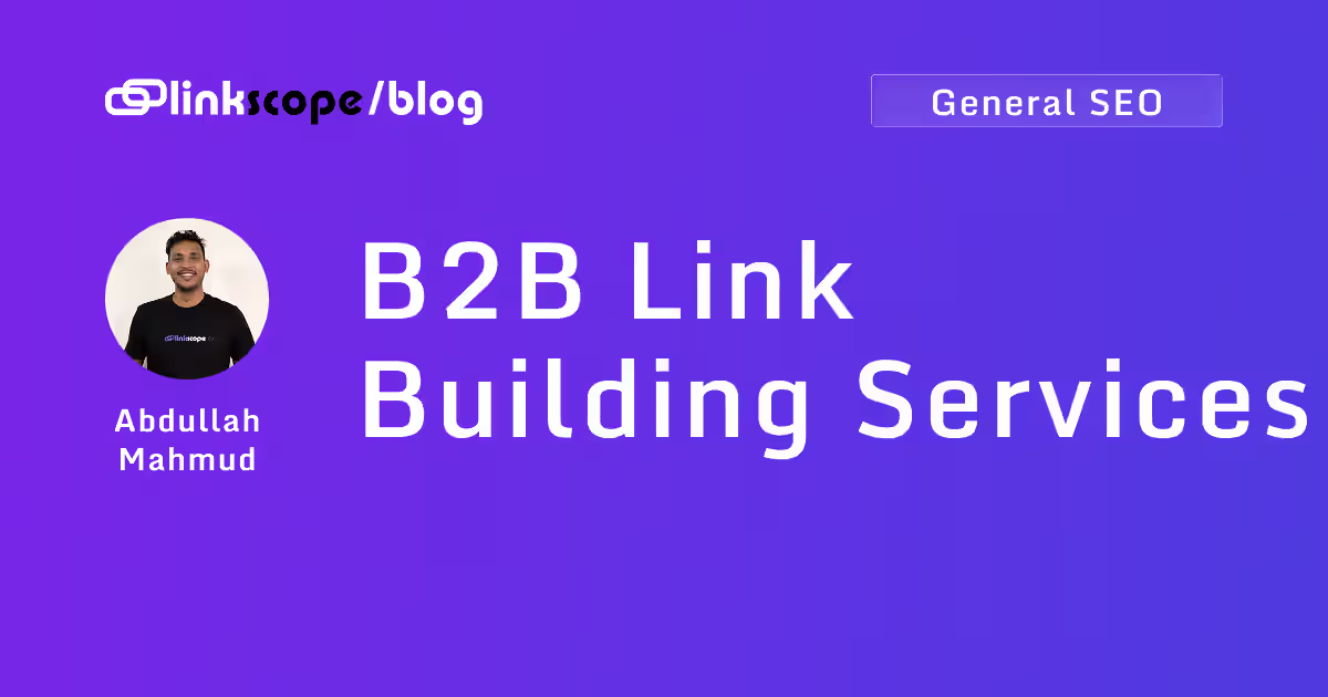 B2B Link Building Services