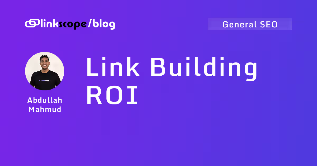 Link Building ROI